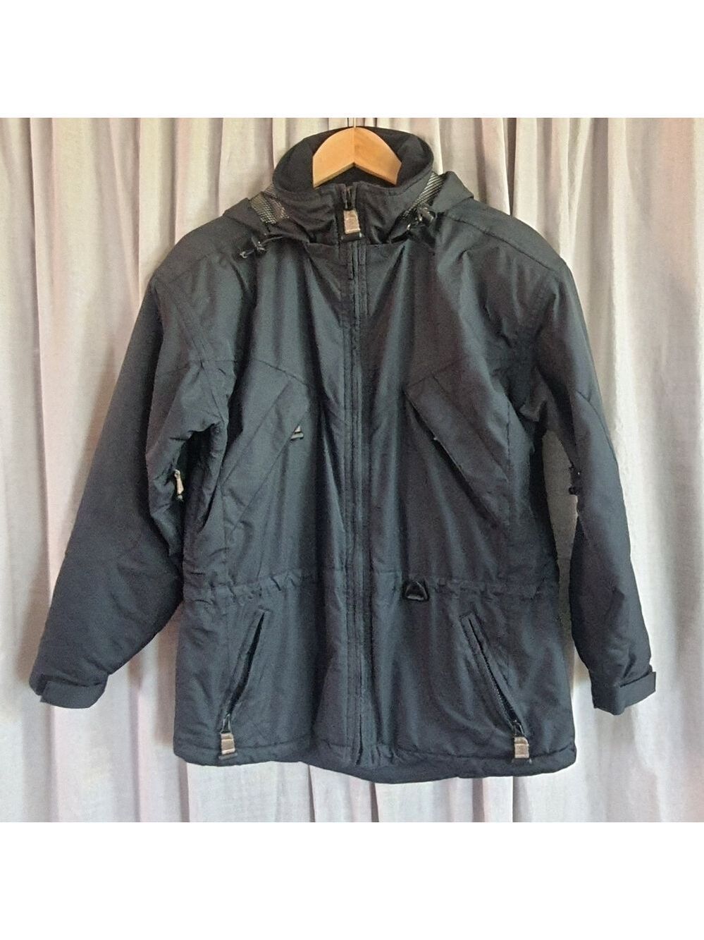 Obermeyer Dynamic Alt 3 Ski Snow Jacket Hydroblock Ladies 6 Black Tan